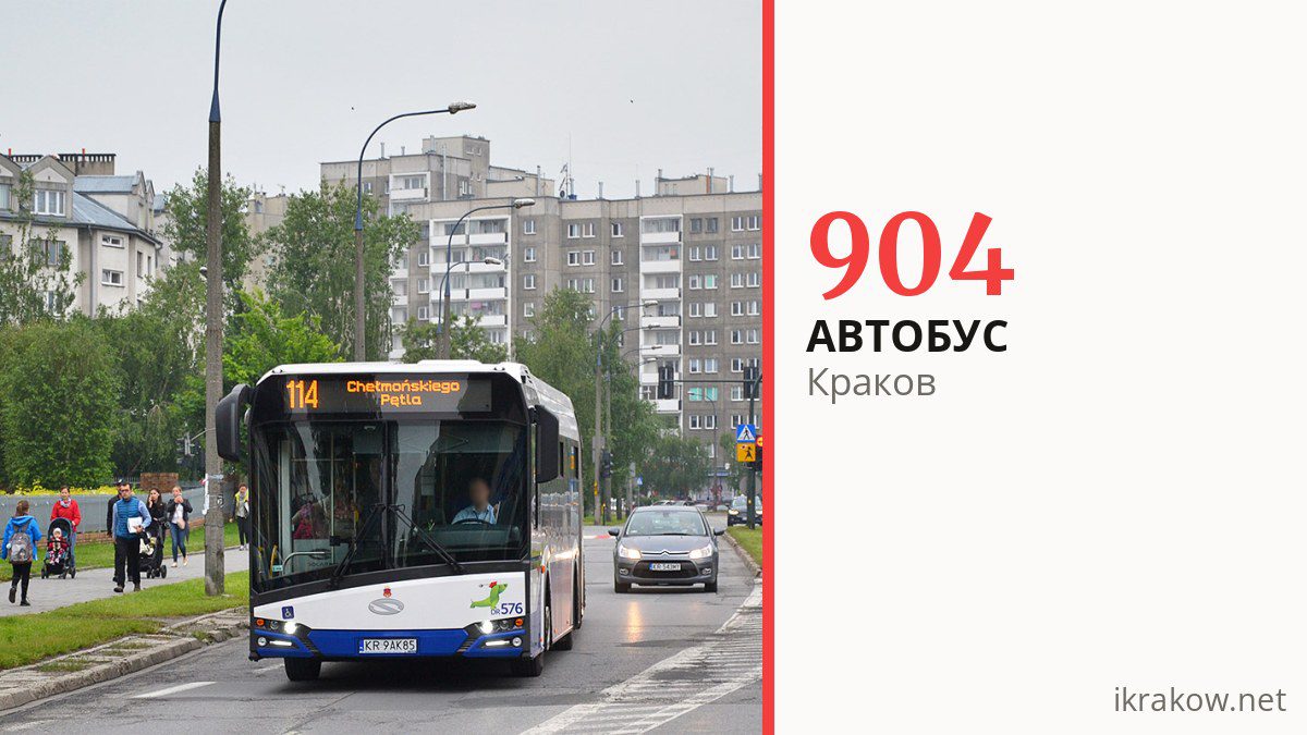 Ночной автобус 904 в Кракове