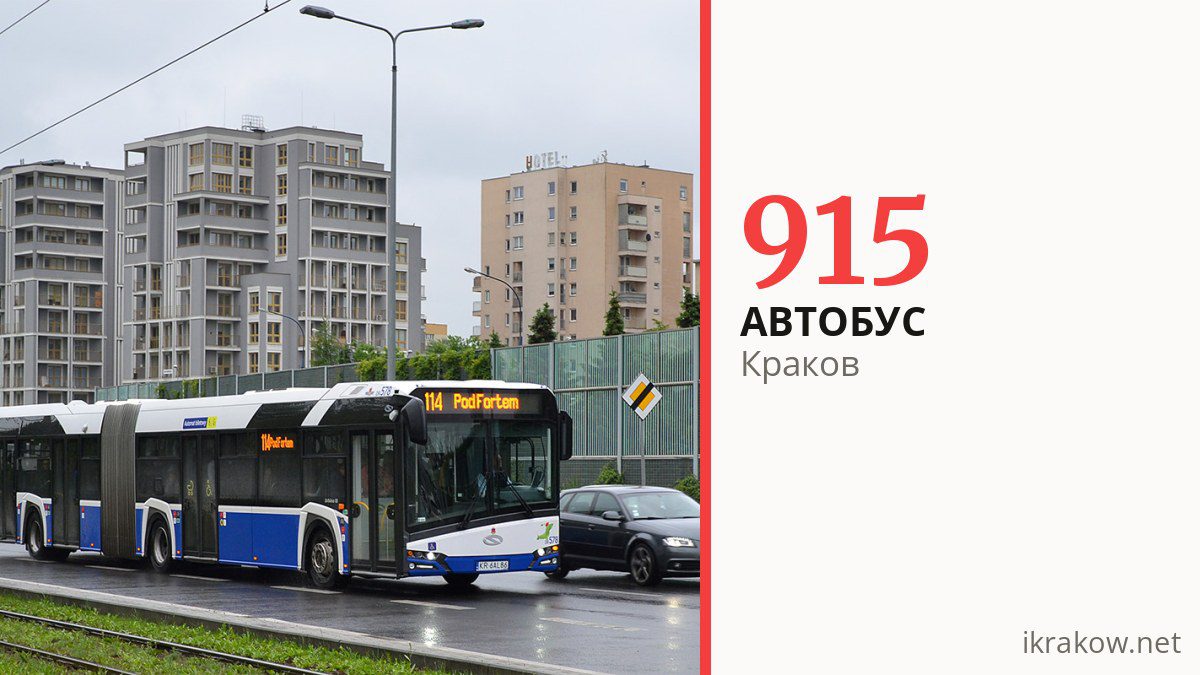 Ночной автобус 915 в Кракове
