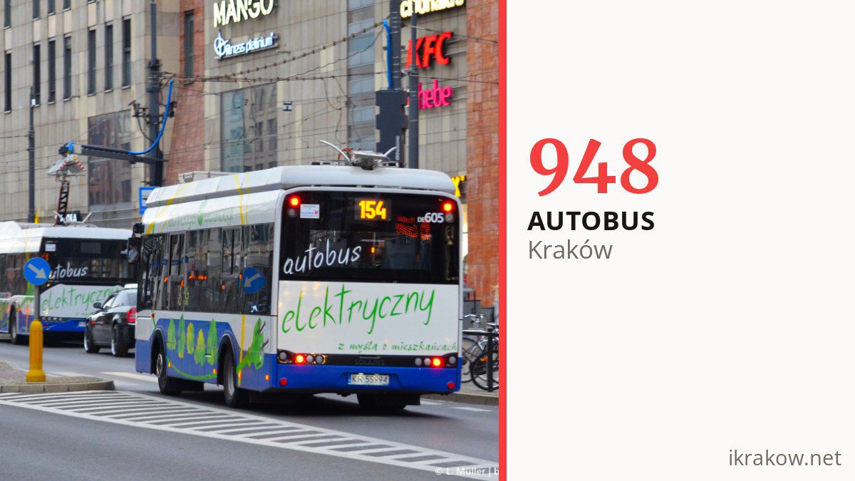 Autobus nocny 948 w Krakowie