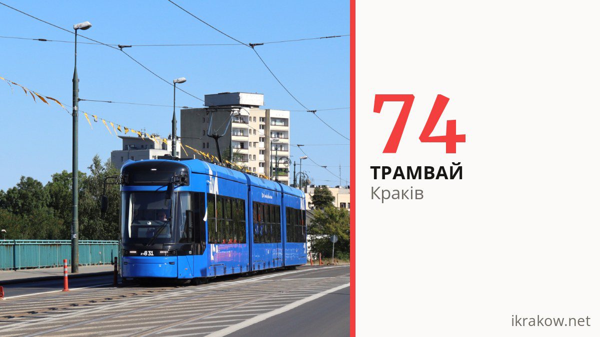 Трамвай 74 у Кракові